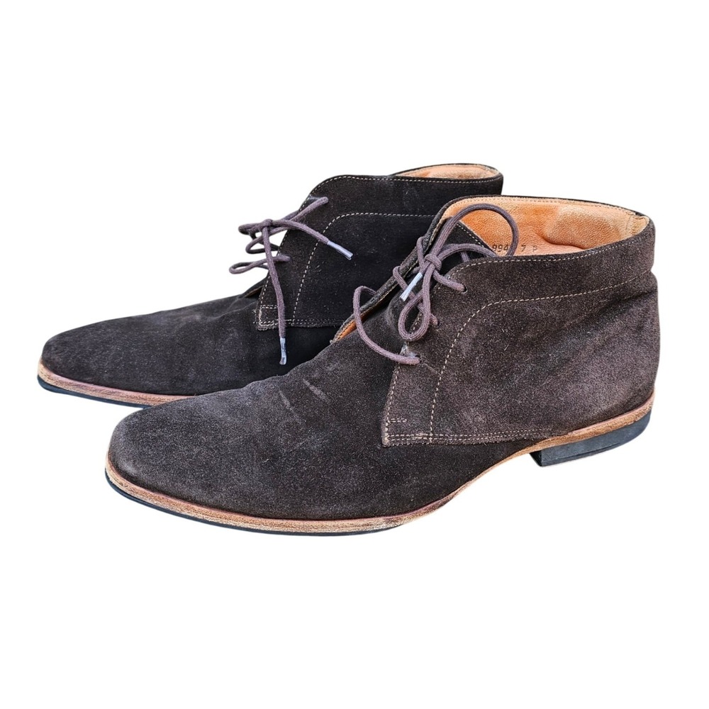Wolf & Shepherd Striker Chukka Chocolate Brown Suede Leather Boots Woman 7 Men 9